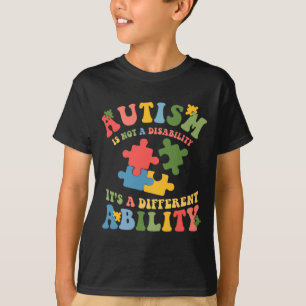 Autism Is Not A Disability Awareness Puzzle Piece T-Shirt