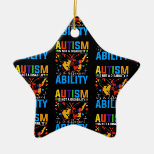Autism Is Not A Disability It Is A Different Ceramic Tree Decoration