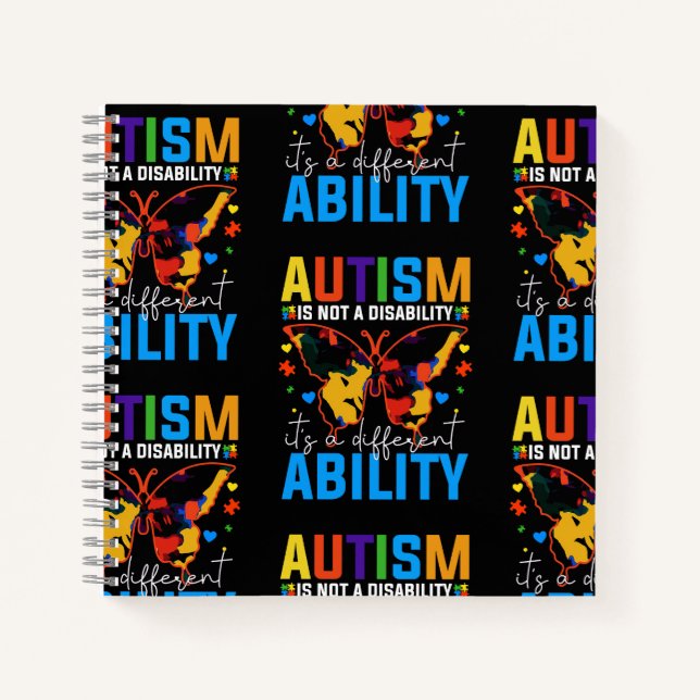 Autism Is Not A Disability It Is A Different Notebook (Front)