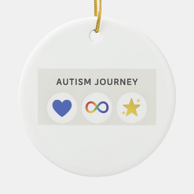 autism jpurney ceramic tree decoration (Front)