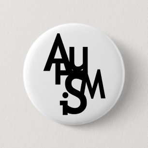 Autism (Jumbled Letters) 6 Cm Round Badge