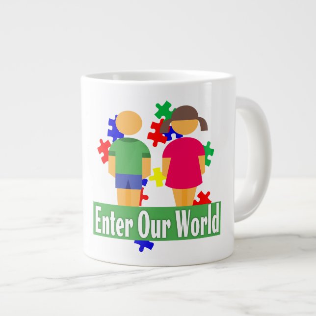 Autism  - Jumbo Mug (Front Right)