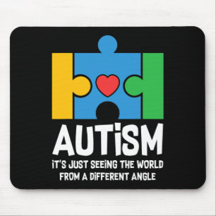 Autism Just Seeing World From Different Angle Auti Mouse Pad