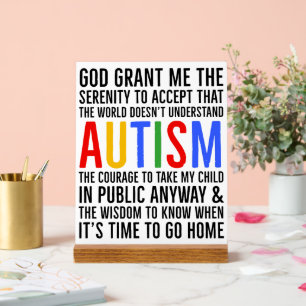 Autism Keep or design your own  Acrylic Sign