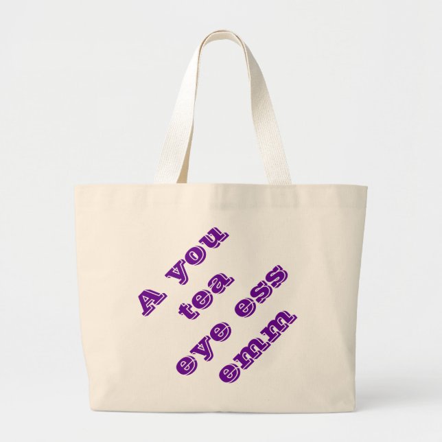 Autism Large Tote Bag (Front)