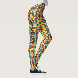 Autism Leggings Puzzle Yoga exercise Pants