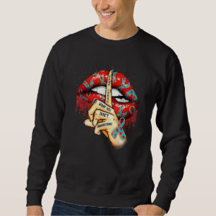Autism Lips Don't Judge What You Don't Understand  Sweatshirt