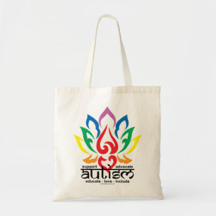 Autism Lotus Flower Tote Bag