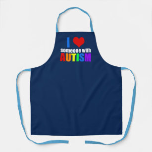 Autism Love Rainbow Family Support Colourful Cute Apron