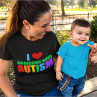 Autism Love Rainbow Family Support Colourful Cute