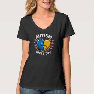 Autism Love Story I Love Someone With Autism T-Shirt