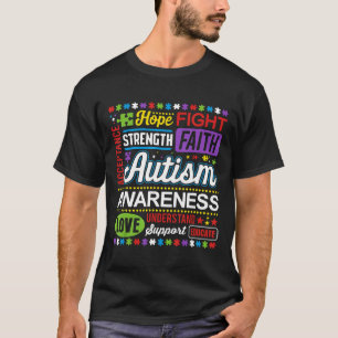 Autism-Love Understand Support Educate Autism Awar T-Shirt