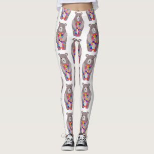 autism mama bear leggings