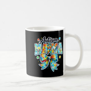 Autism mama bow proud autism mum awareness and coffee mug