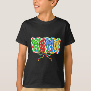 Autism Mama Mum Coquette Bow Autism Awareness Auti T-Shirt