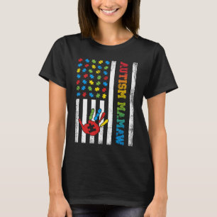 Autism Mamaw American Flag Autism Awareness 1 T-Shirt