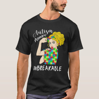 Autism Mamaw Unbreakable Woman Strong Accept Under T-Shirt