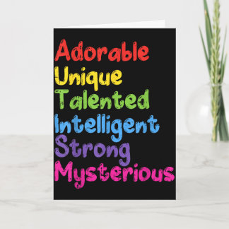 Autism Meaning Awareness Shirt Autistic Gift Intel Card