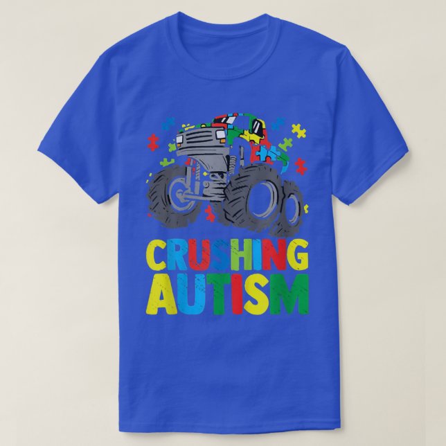 Autism Mega Truck Awareness Love Acceptance  T-Shirt (Design Front)