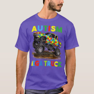 Autism Mega Truck Men Women Kids Funny Autism Awar T-Shirt