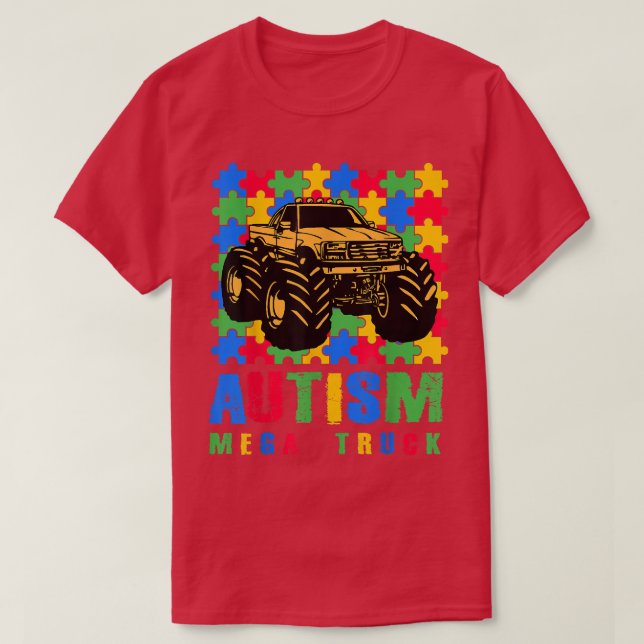 autism mega truck shirt  (Design Front)