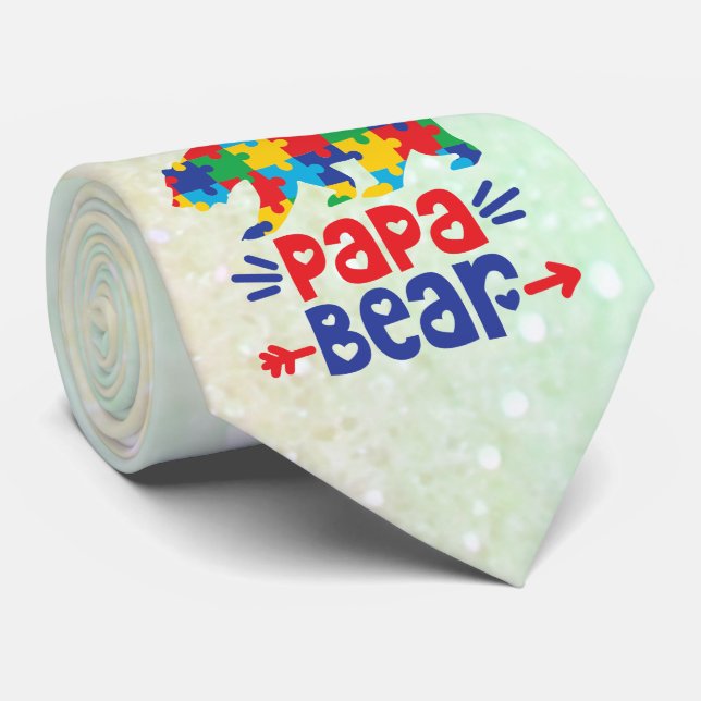 Autism Men Tie (Rolled)