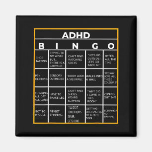 Autism Mental Health Awareness Day Adhd Bingo Funn Magnet