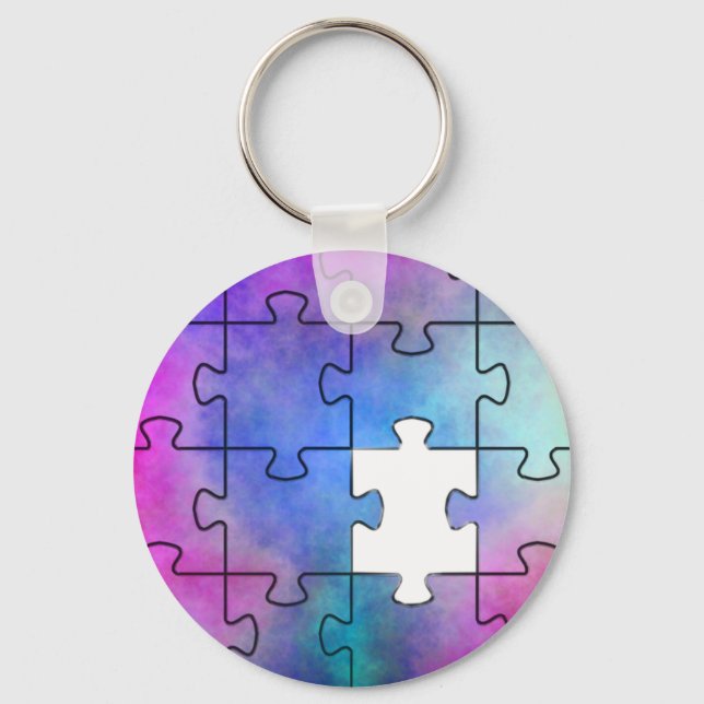 Autism Missing Piece - Key Chain (Front)