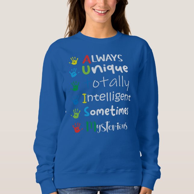 Autism Mom Autism Awareness Autistic Boys Girls  Sweatshirt (Front)