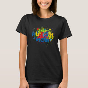 Autism Mom Mother Sunflower Puzzle Piece Autism Aw T-Shirt
