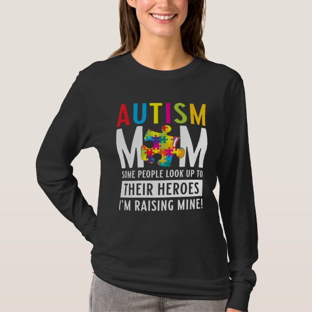 Autism Mom Puzzle Autism Awareness Puzzle Piece T-Shirt (Front)