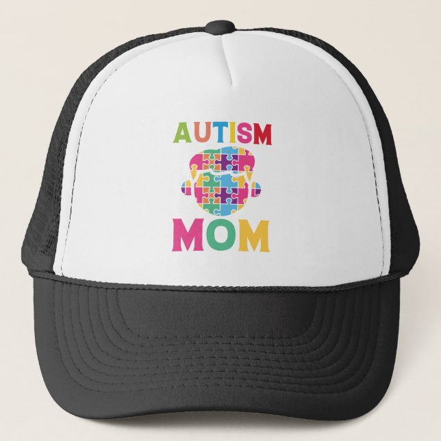 Autism mom trucker hat (Front)