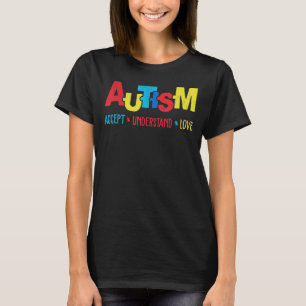Autism Month Accept Understand Love Puzzle Women K T-Shirt