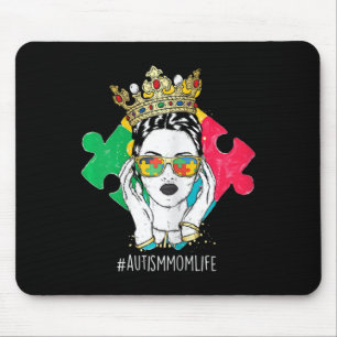 Autism Mother Mum Puzzle Autistic Heart Ribbon Tol Mouse Pad