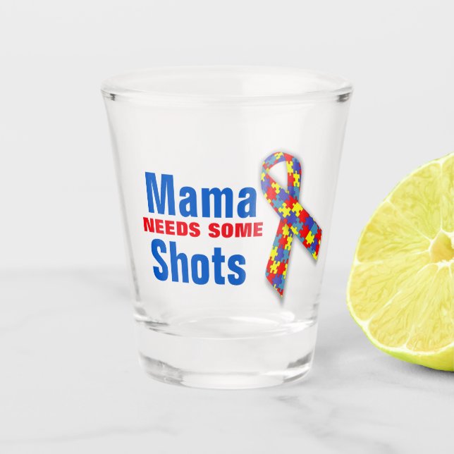 Autism Mum - 1.5 oz Shot Glass (Front)