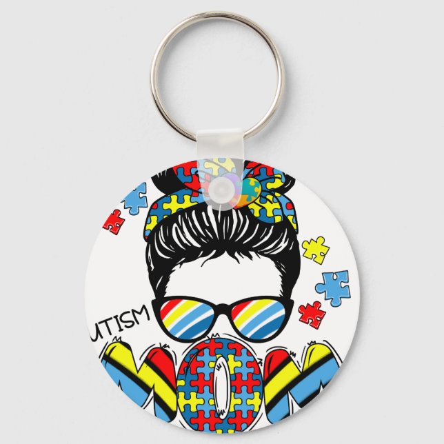 autism mum (2 key ring (Front)