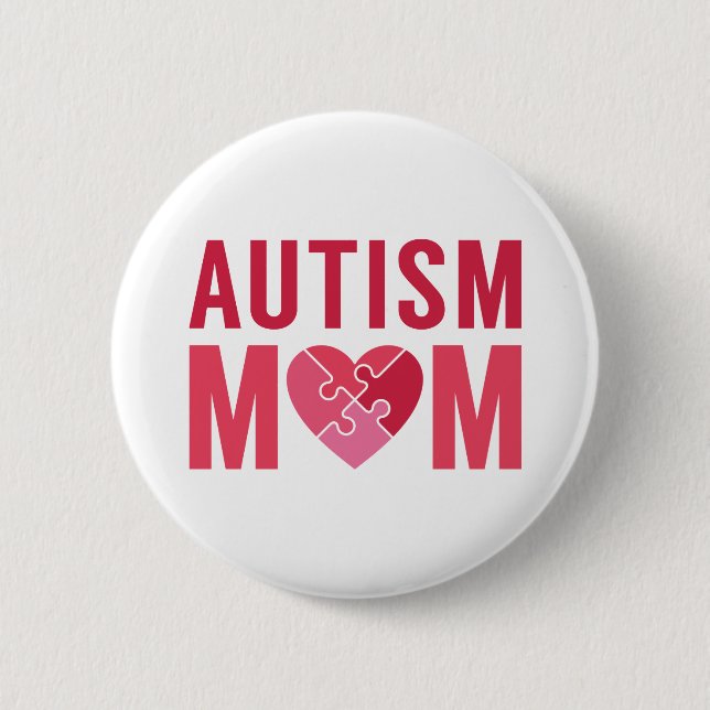 Autism Mum 6 Cm Round Badge (Front)