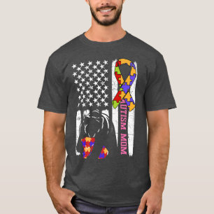Autism Mum Asperger Son Awareness Bear ASD Autisti T-Shirt