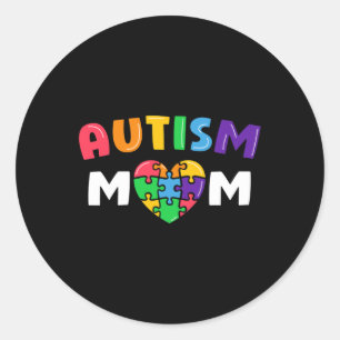 Autism Mum Autism Awareness Gift Classic Round Sticker