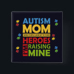 Autism Mum Awareness Campaign 15 Cm Square Badge<br><div class="desc">Wear your heart on your sleeve while showing your support for Autism Awareness month with this keychain for campaigns, fundraisers, runs, charity events, to school, office, store, or walking around the neighbourhood. Great for anytime of the year or during Autism Awareness Month in April. This design features a cute, colourful,...</div>