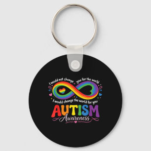 Autism Mum Awareness Rainbow Infinity Key Ring