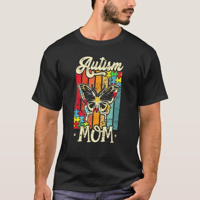 Autism Mum Butterfly T-Shirt (Front)