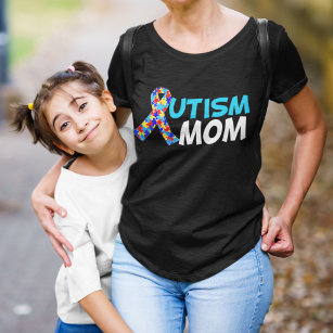 Autism Mum Cute Awareness Ribbon Mother's Day T-Shirt