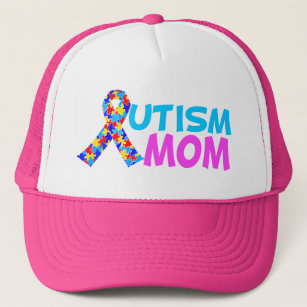Autism Mum Cute Pink Blue Mother's Day Trucker Hat