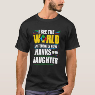 Autism Mum Dad Parents World Differently Kids Auti T-Shirt