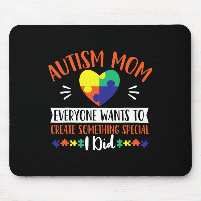 Autism Mum Disabilities Awareness Month Support  Mouse Pad (Front)
