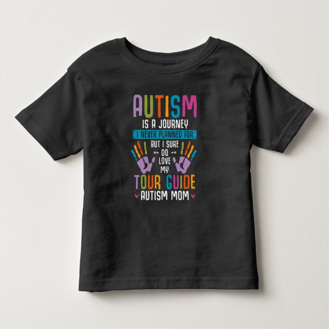Autism Mum Family Member Support Autistic Children Toddler T-Shirt (Front)