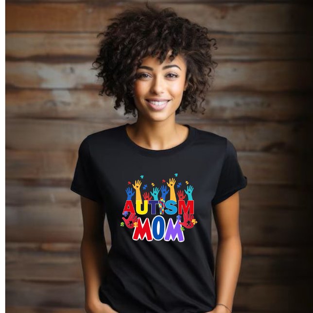 Autism Mum- Hands-Puzzle T-Shirt (Creator Uploaded)