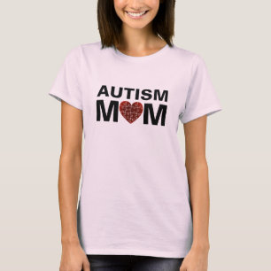 Autism Mum Heart Love Puzzle T-Shirt