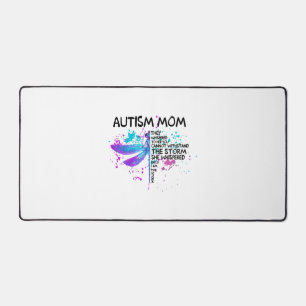 Autism Mum I Am The Storm Shirt, Dragonfly Shirt, Desk Mat